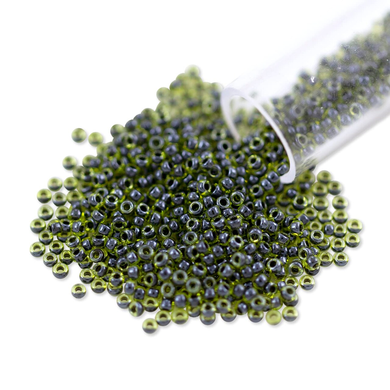 Miyuki Round Rocaille Seed Bead 15/0 Color Lined Forest Green